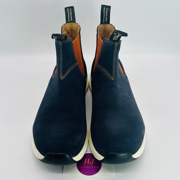 Blundstone Men's 2147 Suede Blue Leather Pull On Chelsea Boots 9 UK/ US 10 - Picture 3 of 12